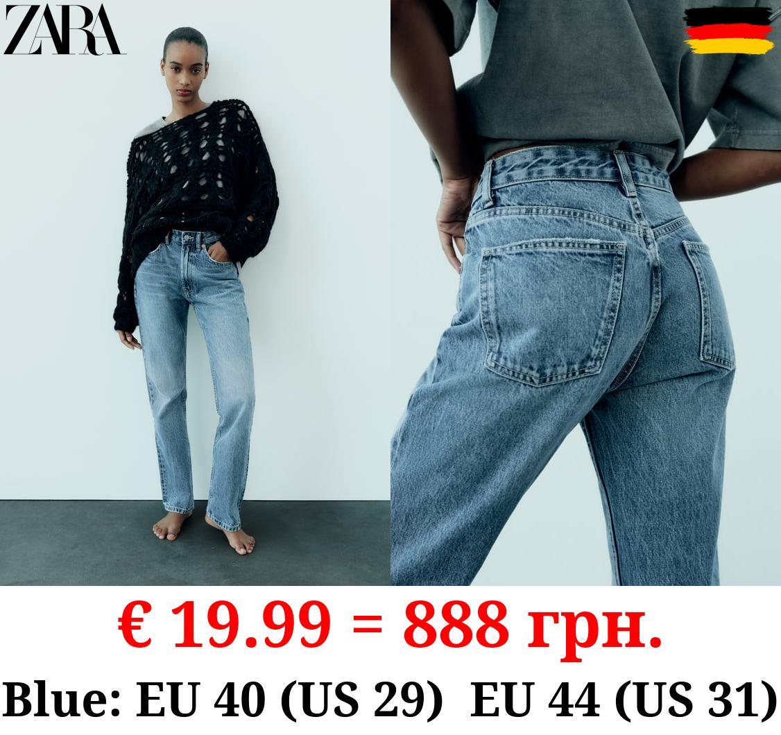 HIGH-RISE STRAIGHT-FIT TRF JEANS