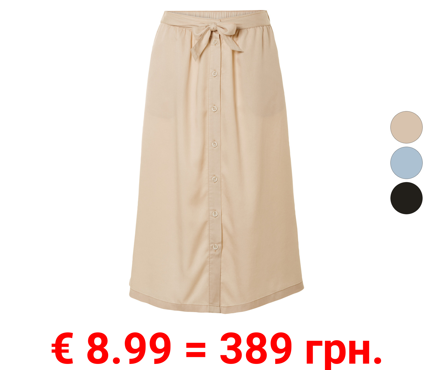 esmara® Damen Midirock, A-Linie