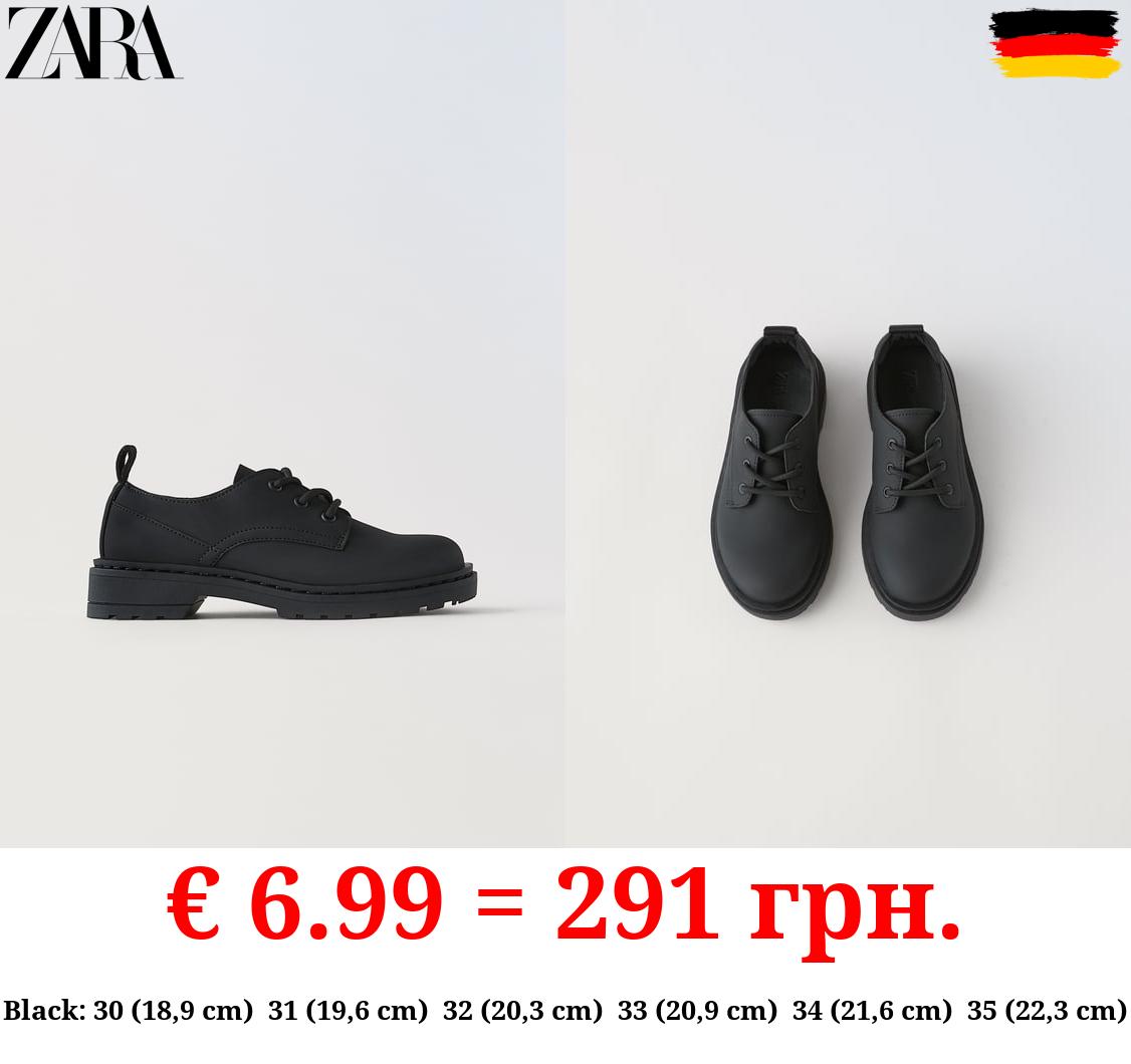 RUBBERISED DERBY SHOES