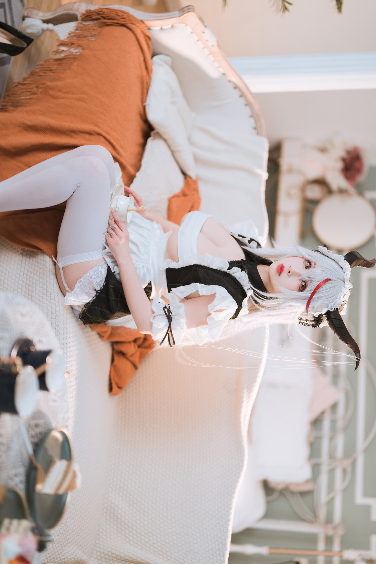 Cosplay rioko凉凉子 妄想航线 港区的龙女仆 4