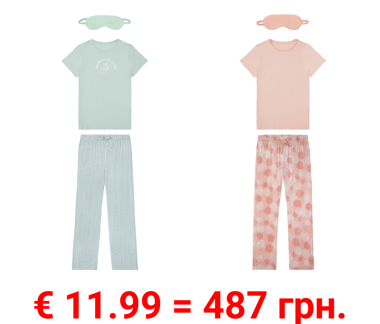 esmara Damen Pyjama, 3-teilig