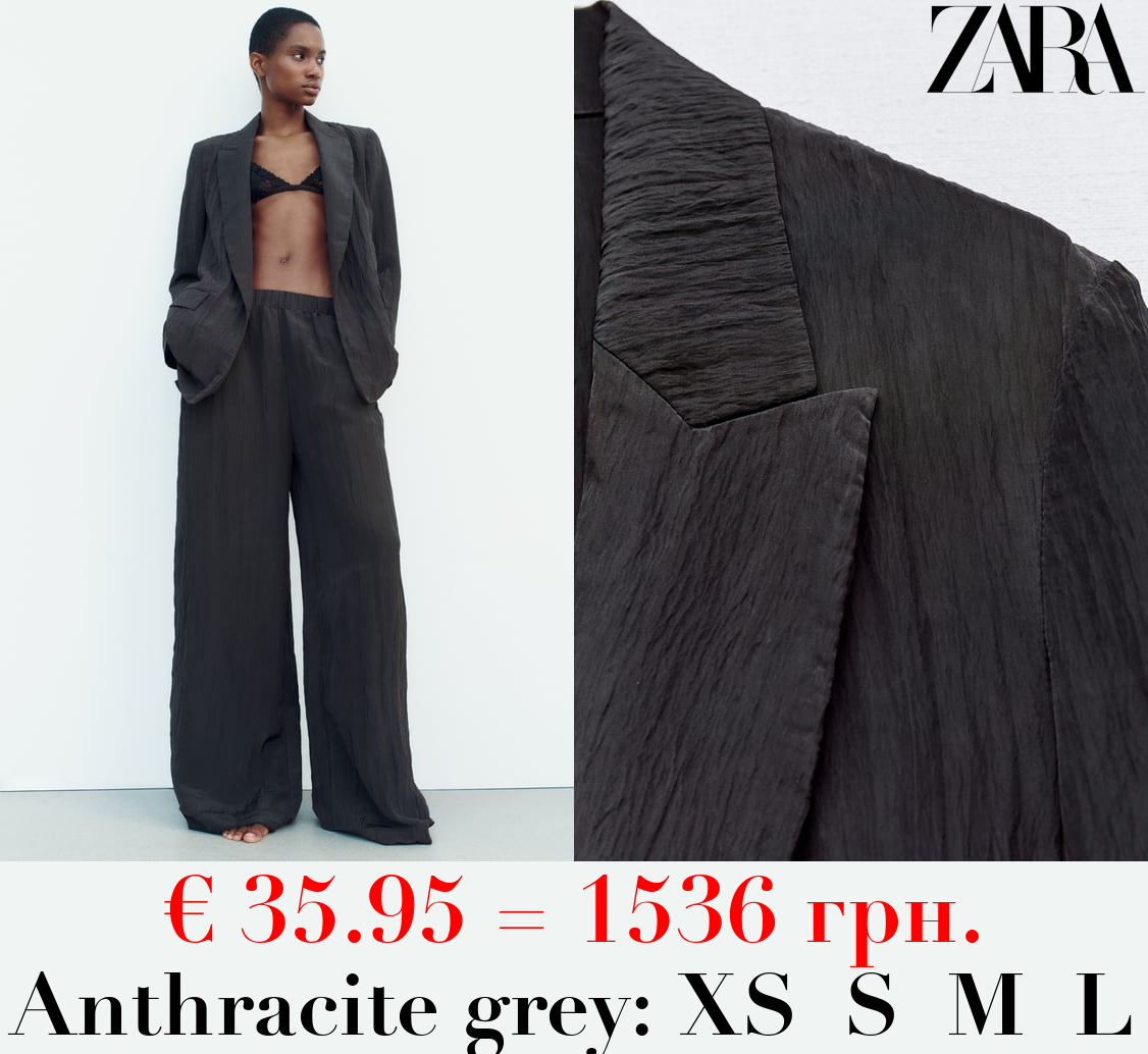 CREASED-EFFECT BLAZER