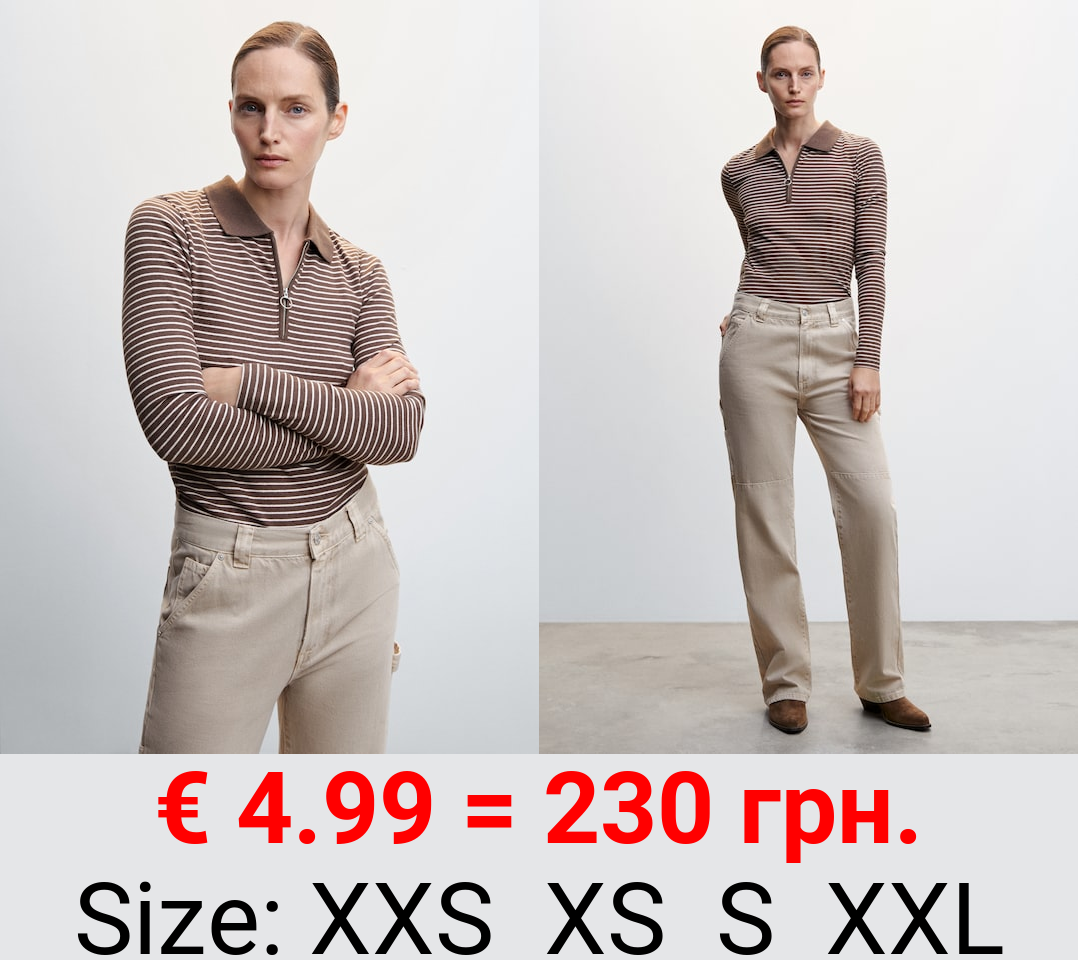 Jersey estilo polo canalé