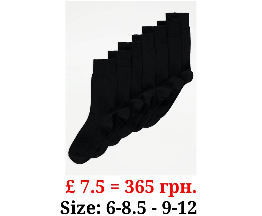 Black Ankle Socks 7 Pack