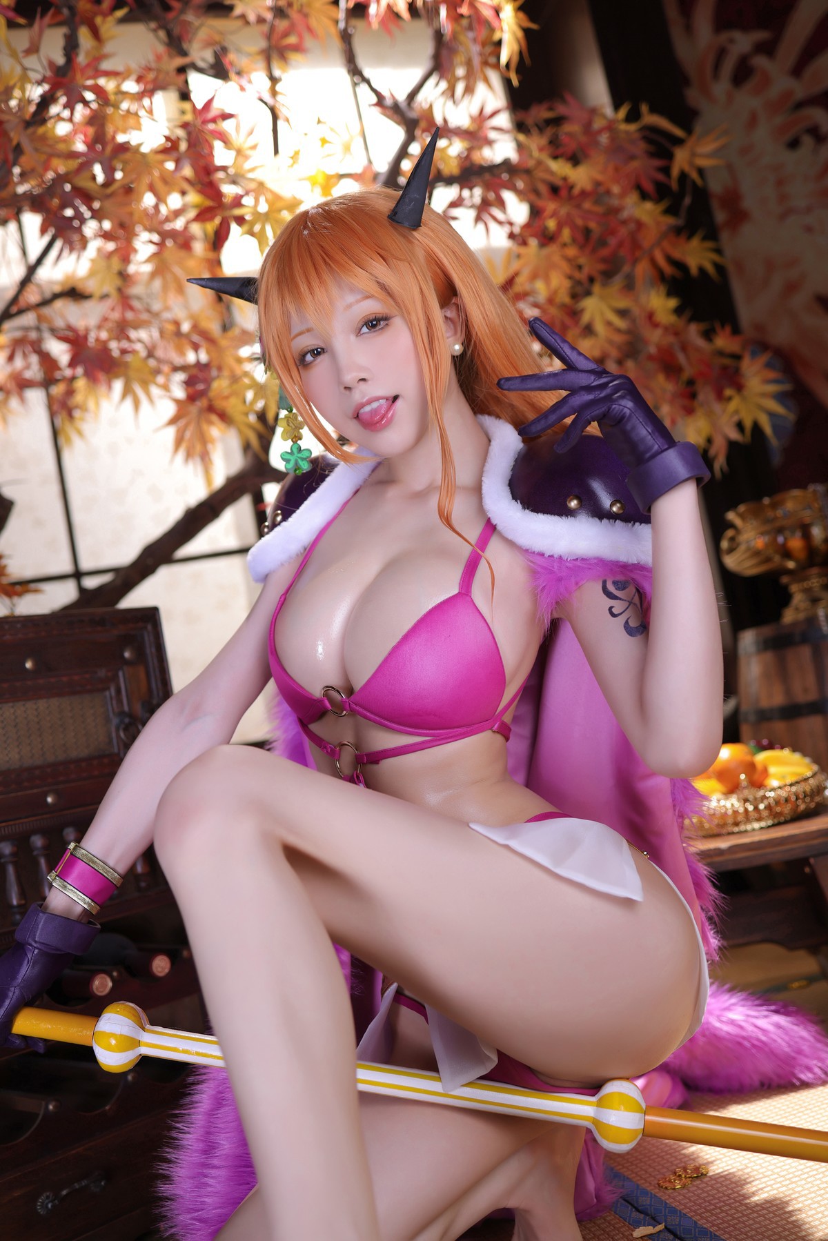 水淼aqua Cosplay 海贼王 娜美 95