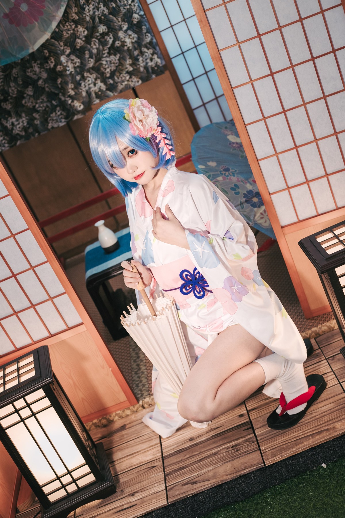 Cosplay 神沢永莉 蕾姆和风 20