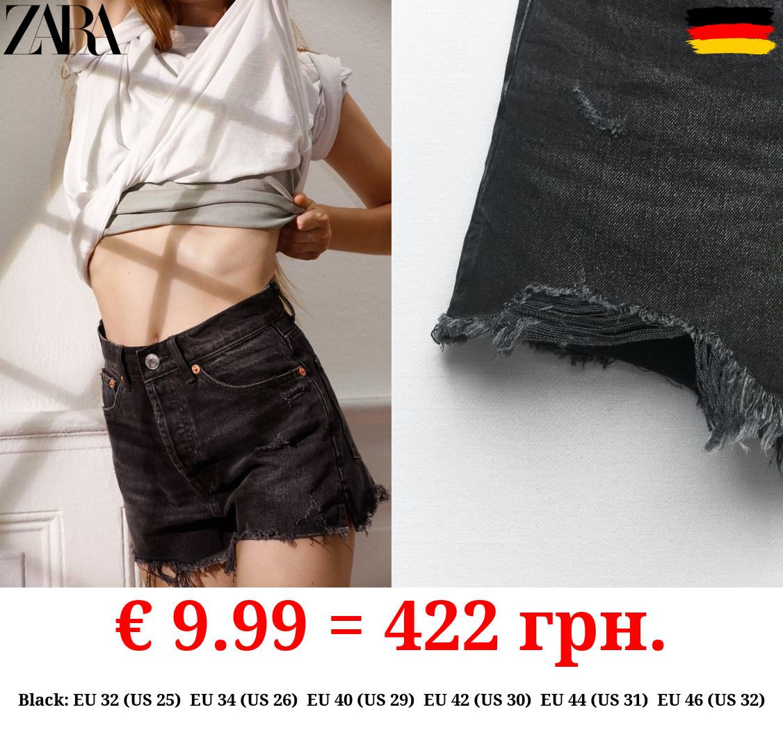 HIGH-WAIST TRF DENIM SHORTS