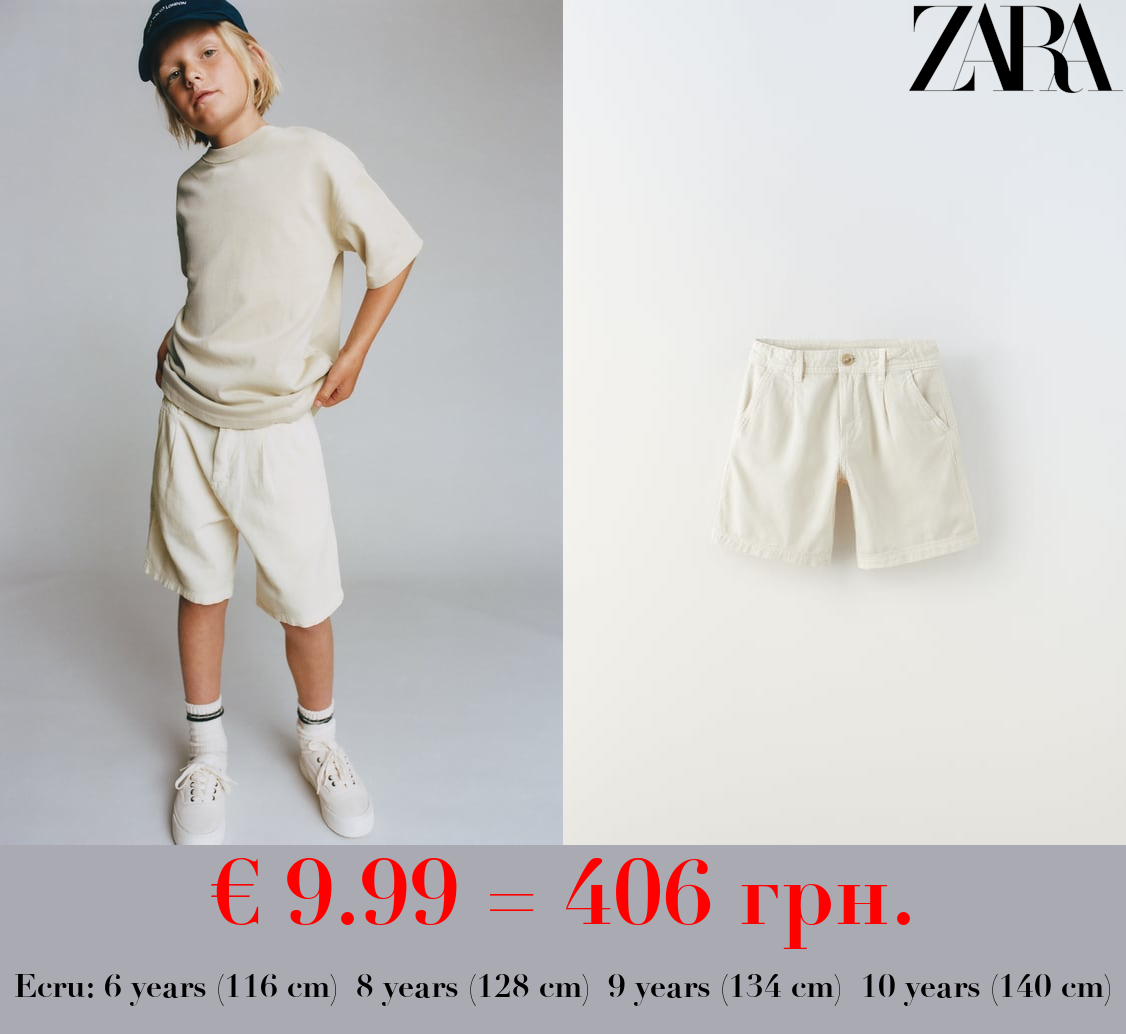 PLAIN CHINO BERMUDA SHORTS