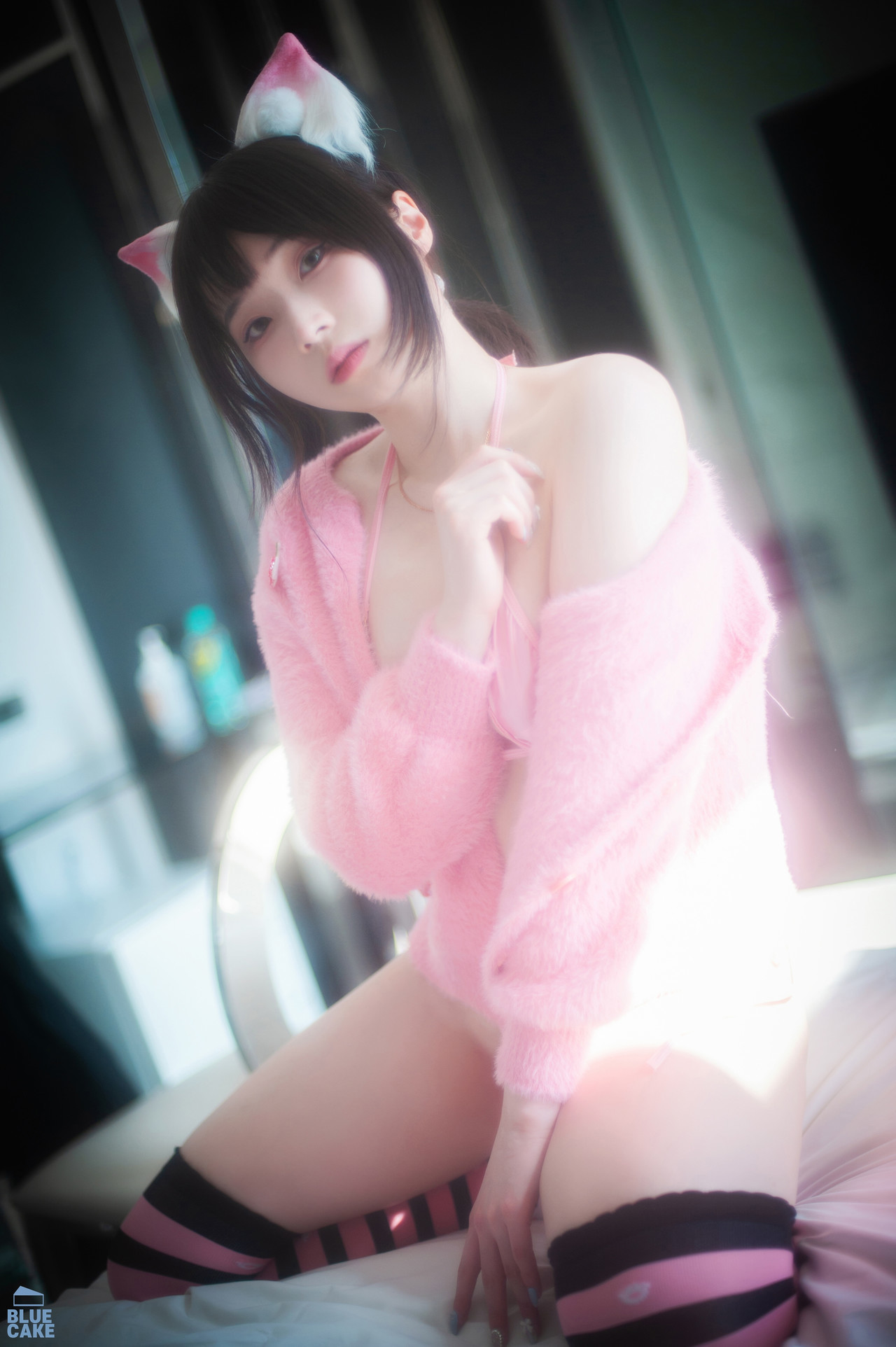 Bambi 밤비, [BLUECAKE] Naughty Cats Pink & Mint RED Set.01 56