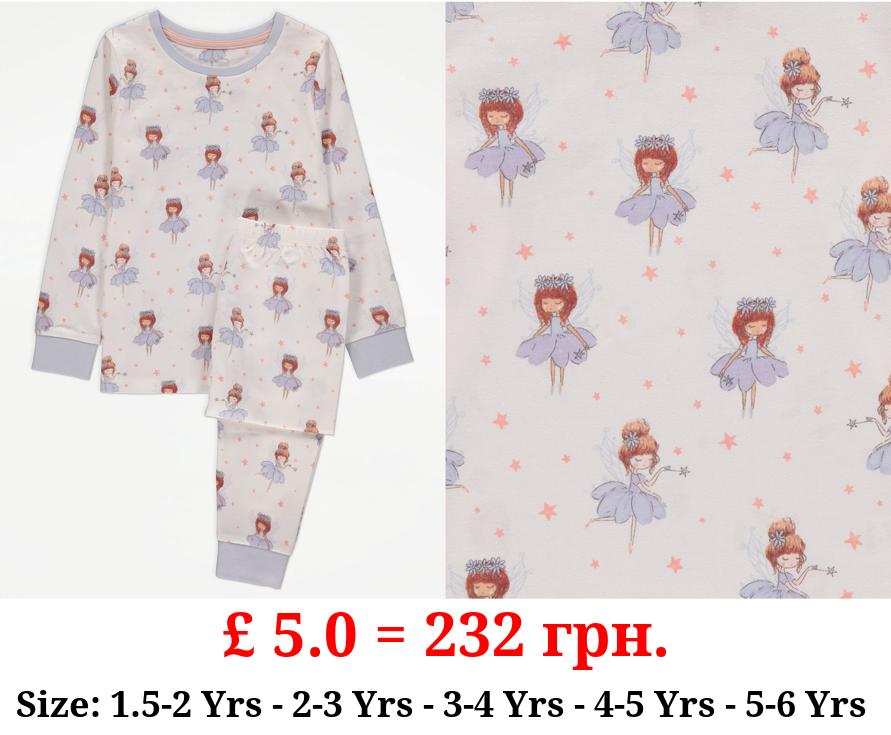 White Fairy Long Sleeve Pyjamas Gift Set