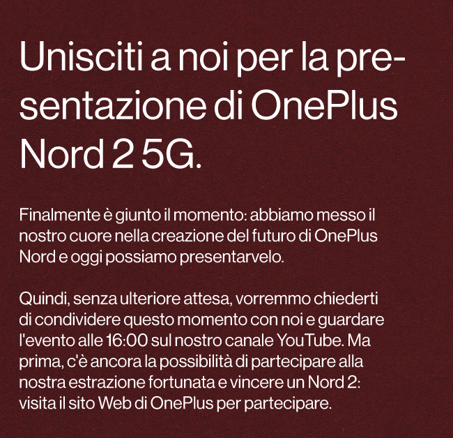 OnePlus Nord 2 5G viene presentato oggi segui la live