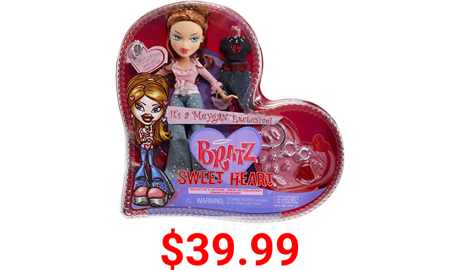 Bratz Collector’s Edition Sweet Heart Meygan Fashion Doll with 2 Outfits to Mix & Match and Accessories