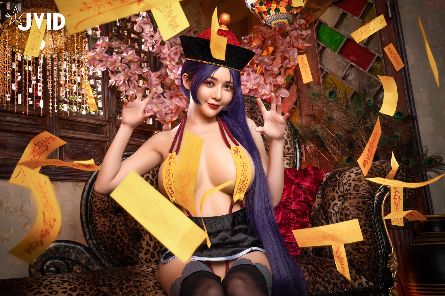 菰蒲風動縱斜影，殭屍奶光《安希》膣得液滿！見我發情——香希趕屍霊幻道士 X 最胸妖怪キョンシー Zombie sex folklore Set.02 46