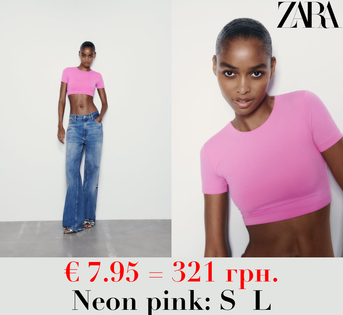 SHORT SLEEVE CROP TOP