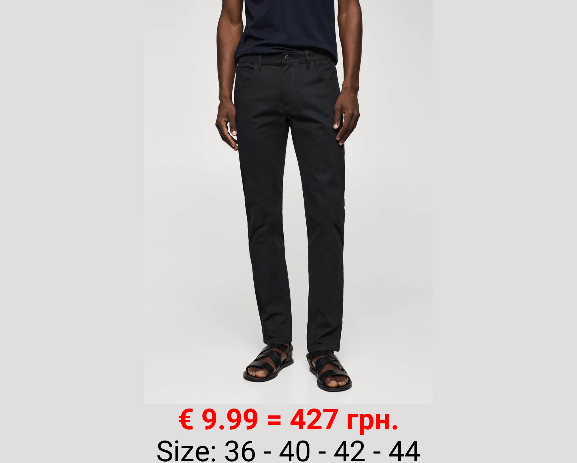 Pantalón tejanero slim fit sarga