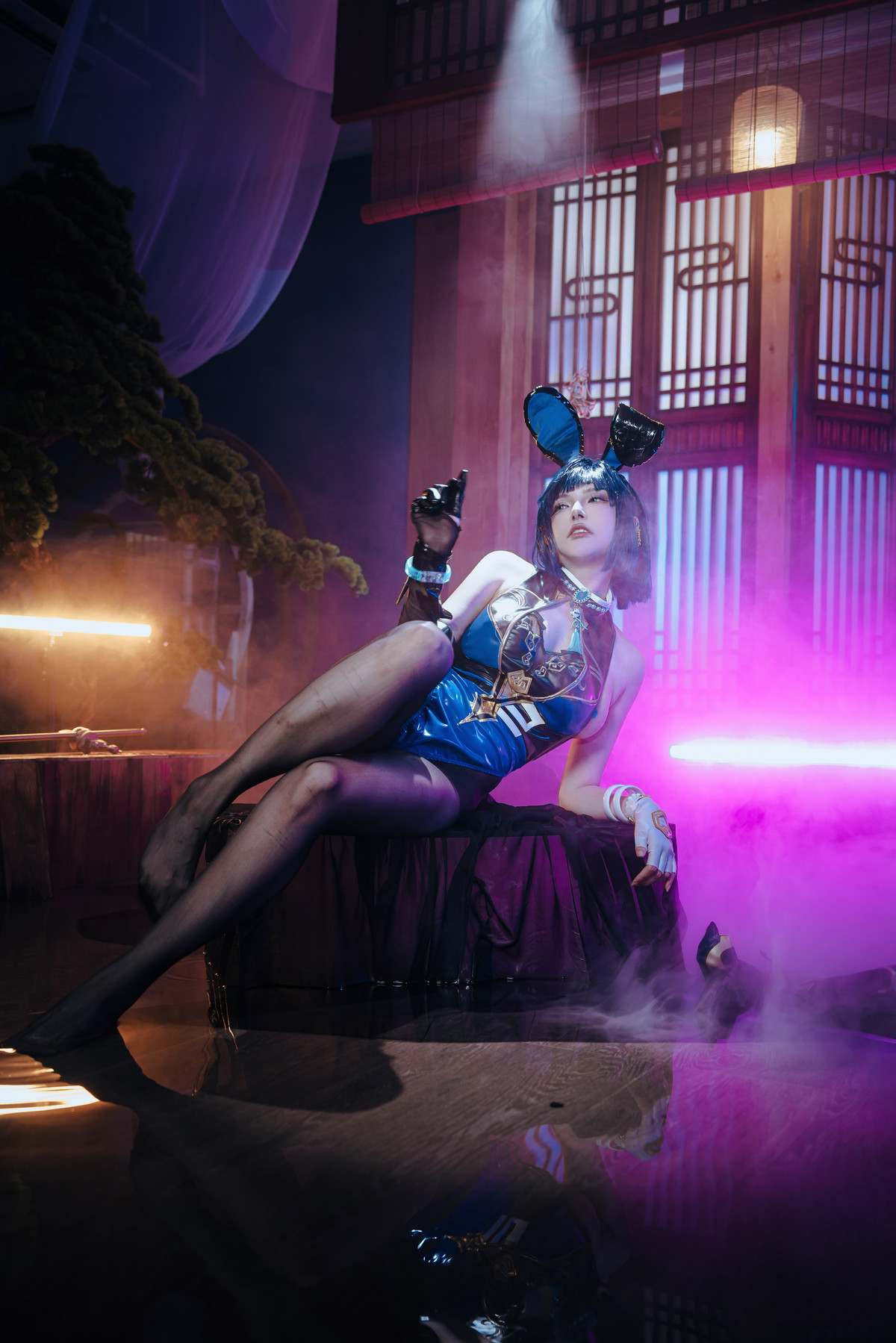 Cosplay 夏小秋秋秋 夜兰 兔女郎 Set.02 35