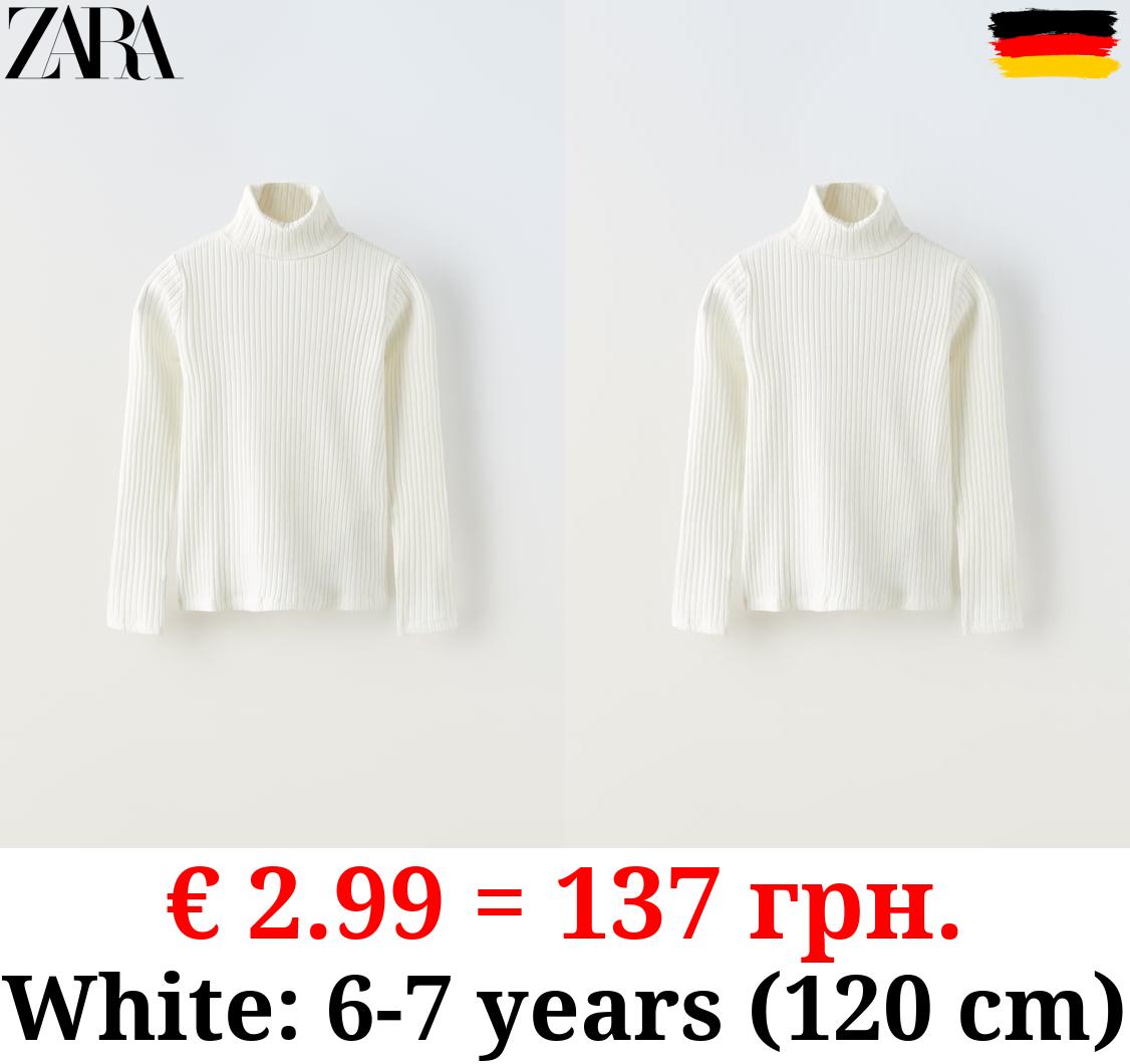 RIBBED TURTLENECK T-SHIRT