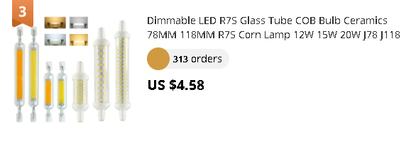 Dimmable LED R7S Glass Tube COB Bulb Ceramics 78MM 118MM R7S Corn Lamp 12W 15W 20W J78 J118 SMD 2835 Replace Halogen Lampadas
