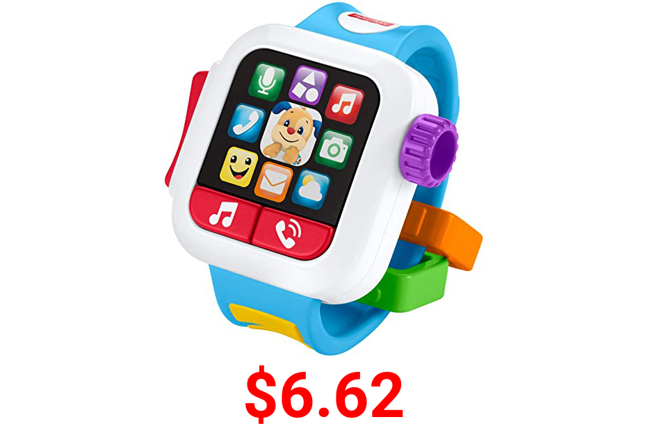 Fisher-Price GJW17 Laugh & Learn Time to Learn Smartwatch, Musical Baby Toy, Multicolor