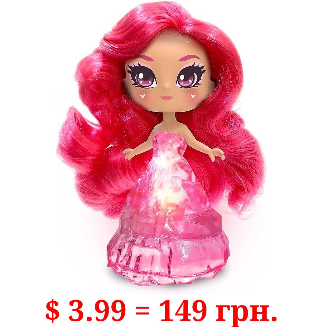 Skyrocket Crystalina Dolls - Rose Quartz Girls Collectible Toys with Color Changing LED Dress and Amulet Necklace