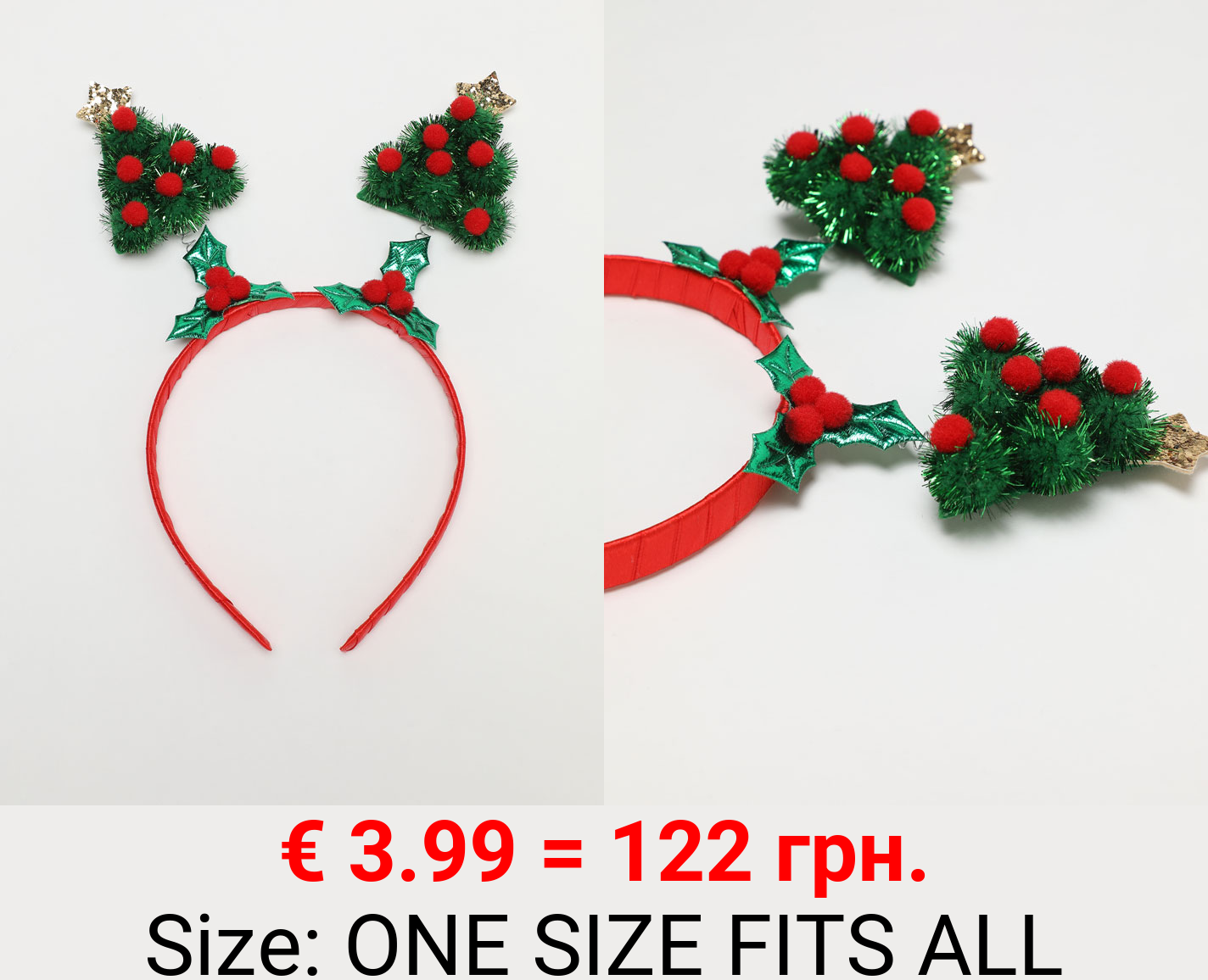 Christmas headband with fir tree