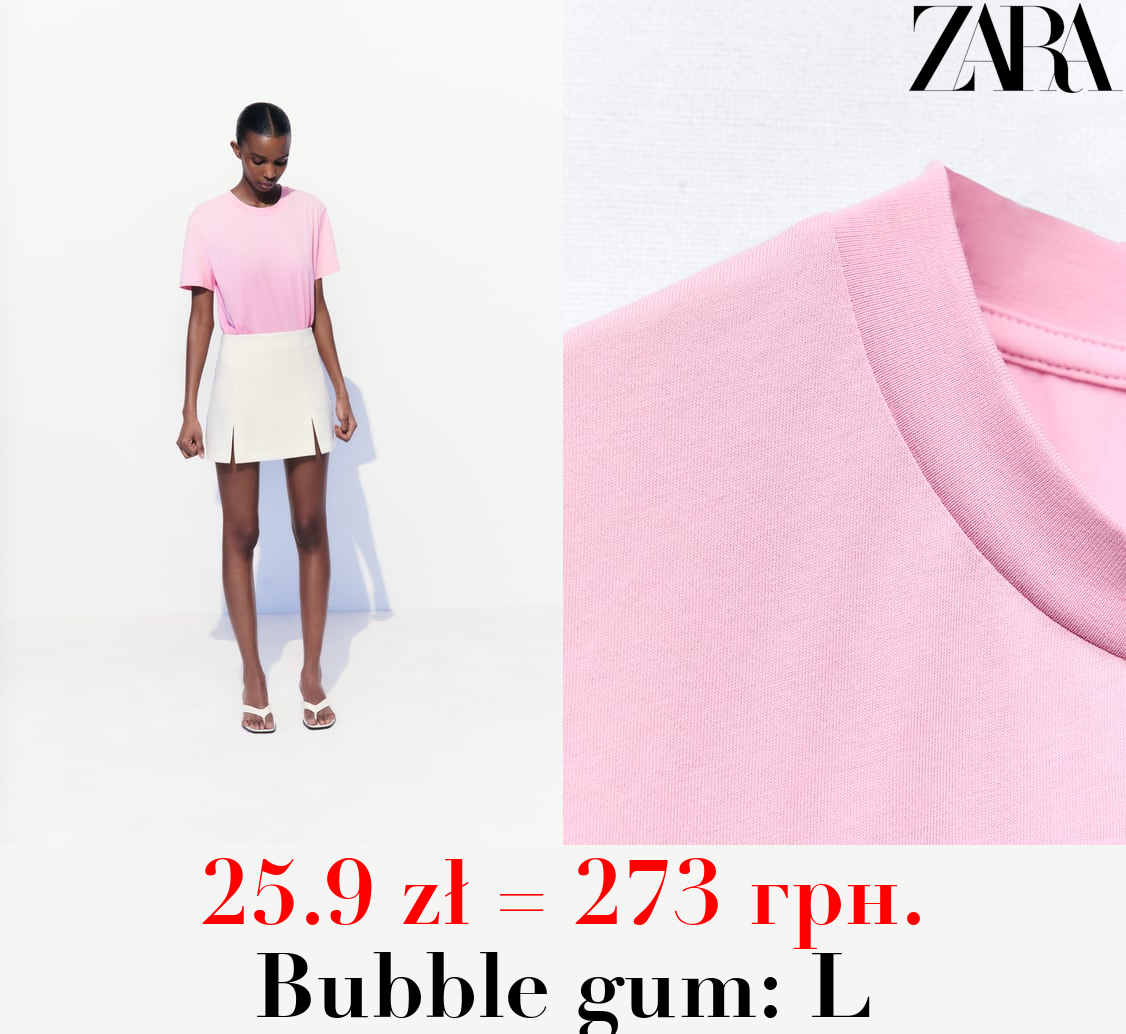 COTTON T-SHIRT WITH ENZYME FINISH