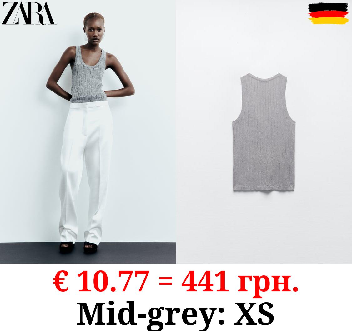 METALLIC THREAD KNIT TOP