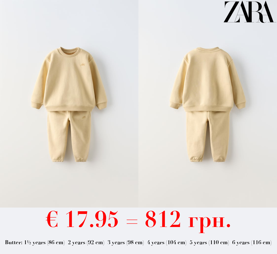 EMBROIDERED SWEATSHIRT AND JOGGERS CO-ORD