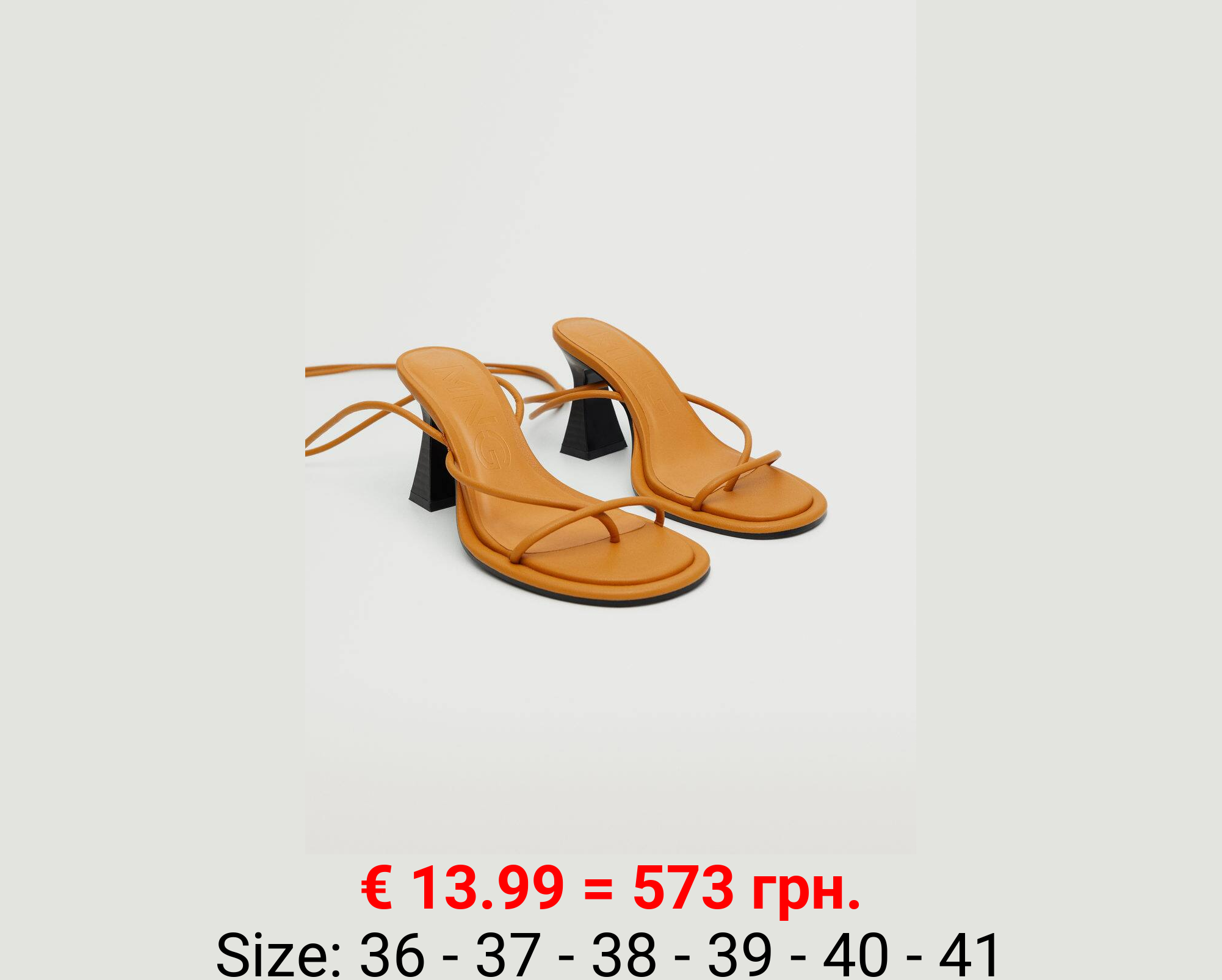 Sandalia tiras tacón