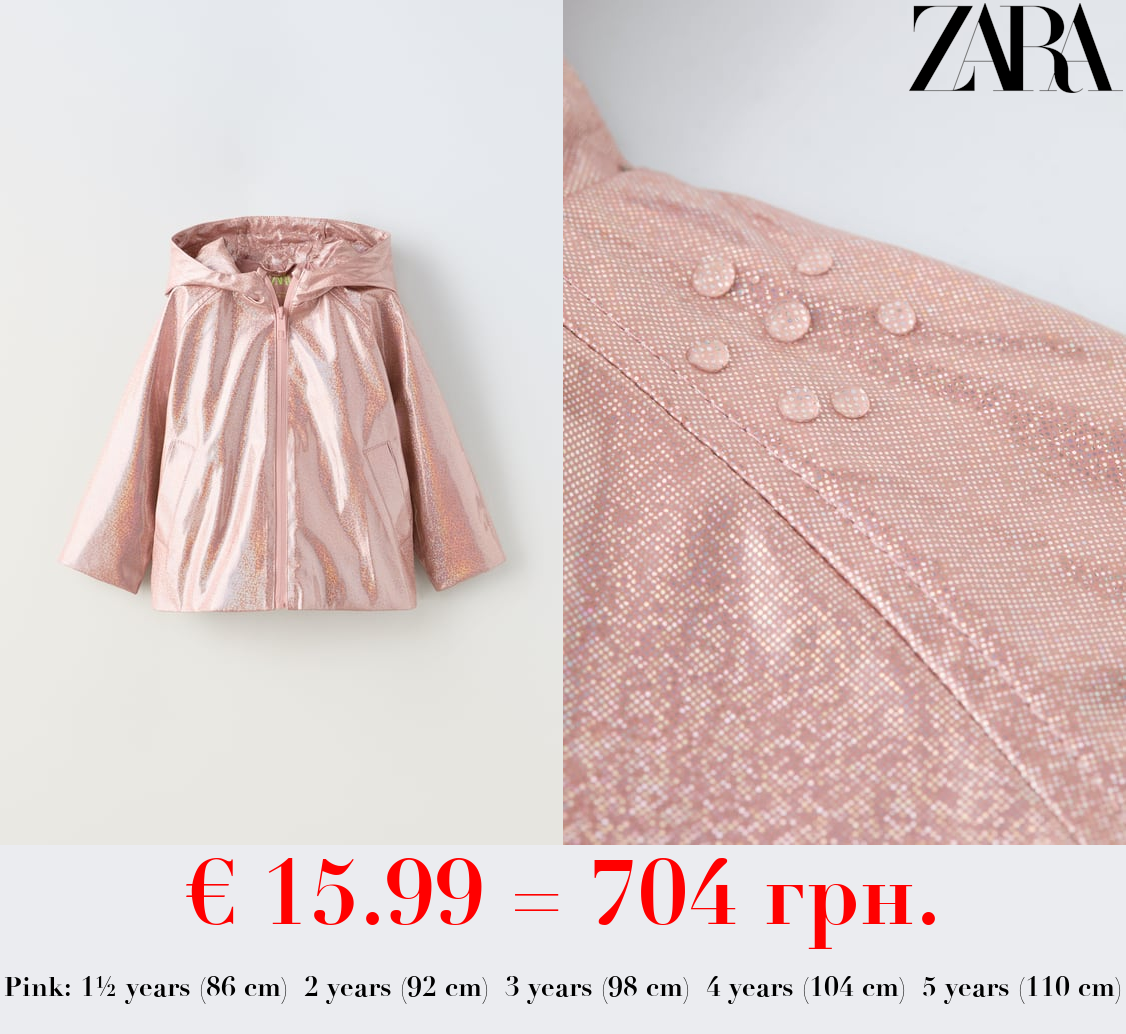 SHINY WATER-REPELLENT RAINCOAT