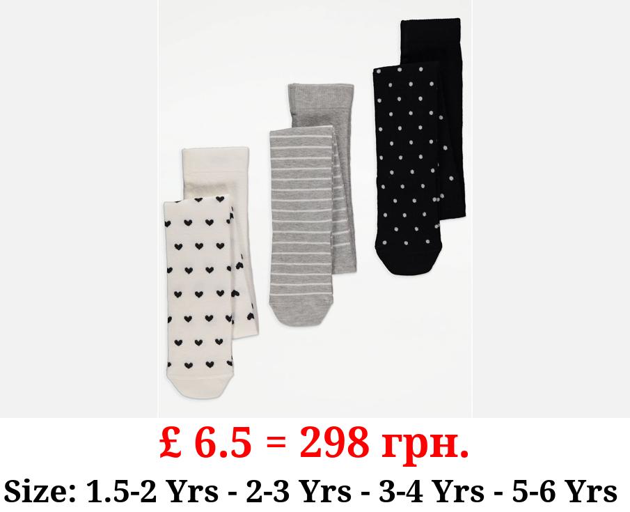 Patterned Tights 3 Pack