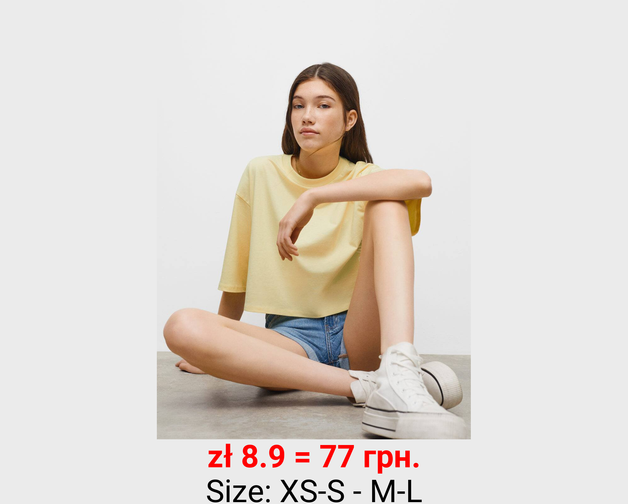 Camiseta crop algodón