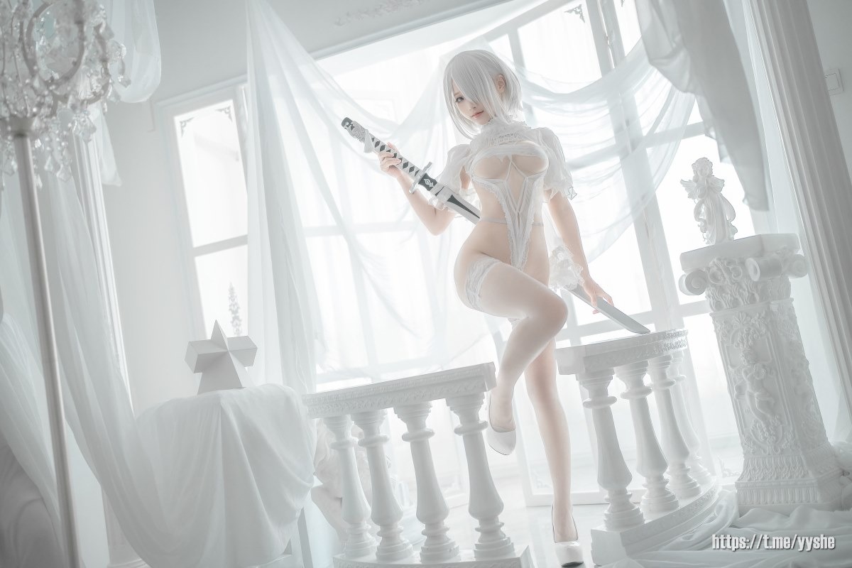 蠢沫沫 - 2B 白婚纱 [59P] 32