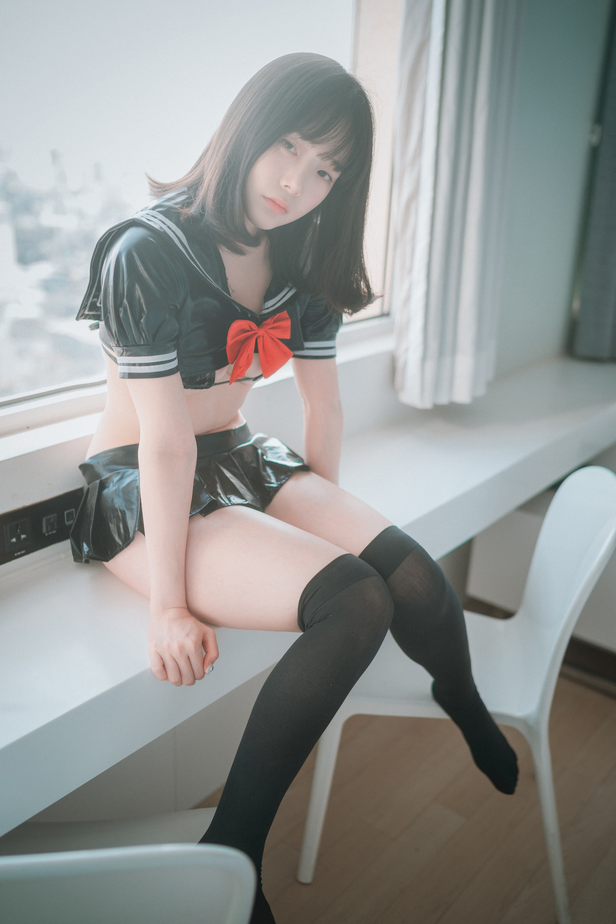 PIA 피아 (박서빈), [DJAWA] Leather Black Schoolgirl Set.01 25