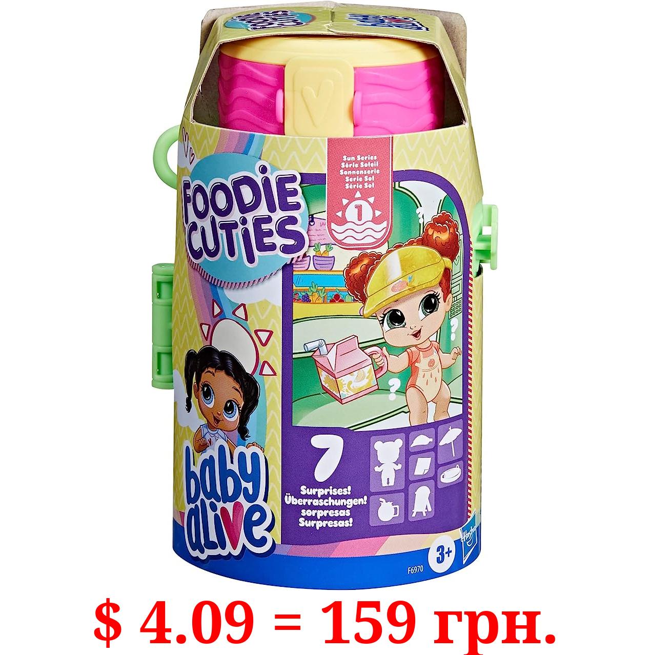 Baby Alive Foodie Cuties, Bottle, Sun Series 1, Surprise Toys for Girls, Baby Doll Set, 3-Inch, Kids 3 and Up