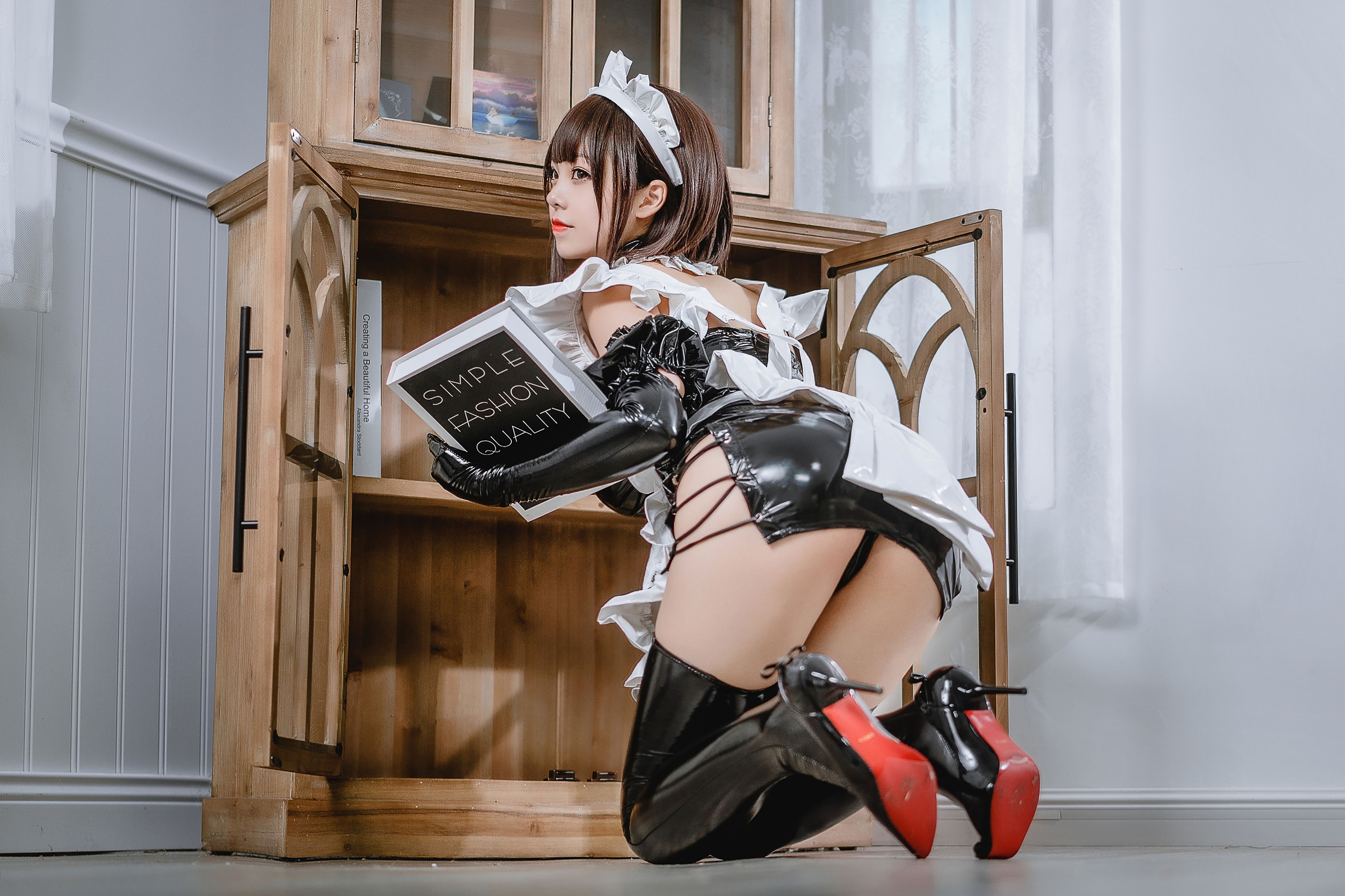 蜜汁猫裘 - NO.74 胶衣女仆 [47P-816MB] 34