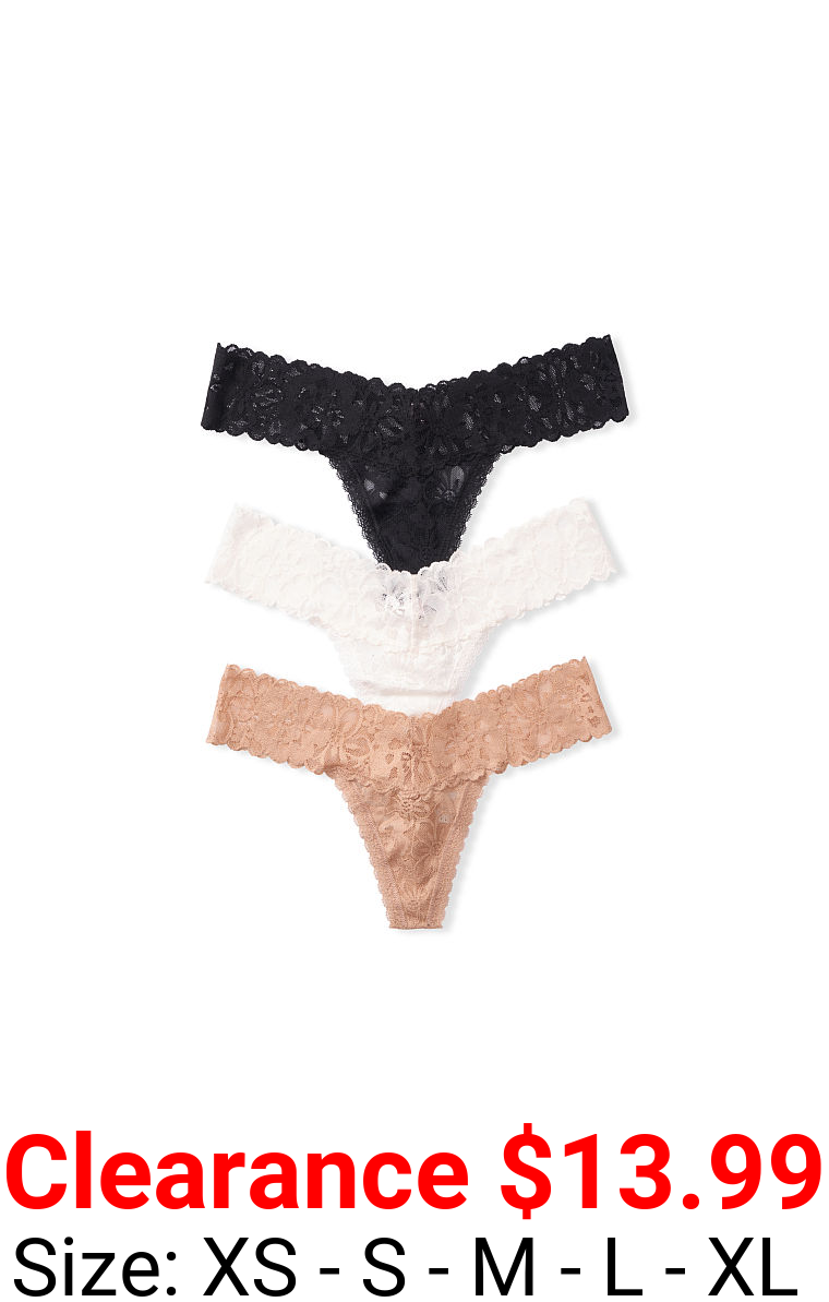 3-pack Lace Thong Panties - Victoria's Secret