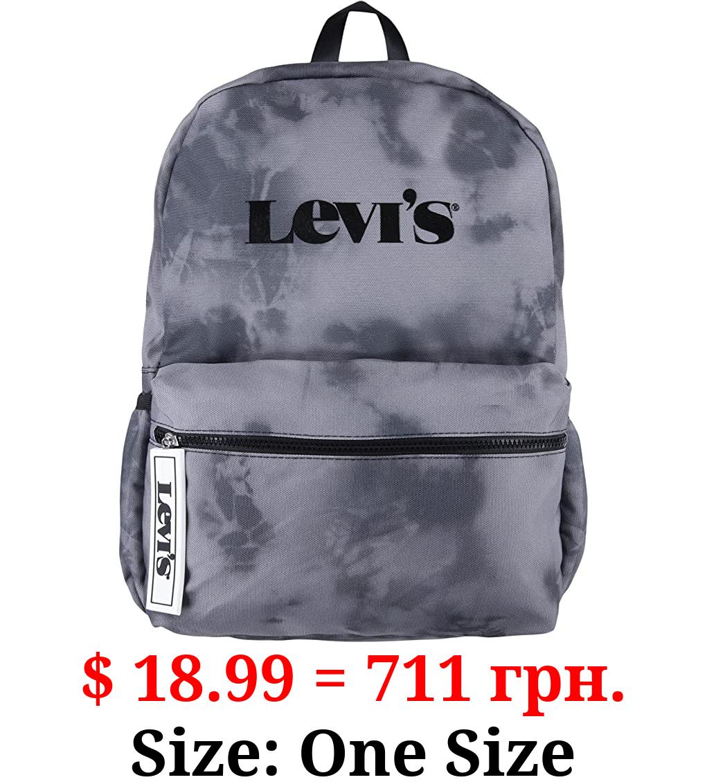 Levi's Unisex-Adults Classic Logo Backpack, Black Tie Dye, One Size