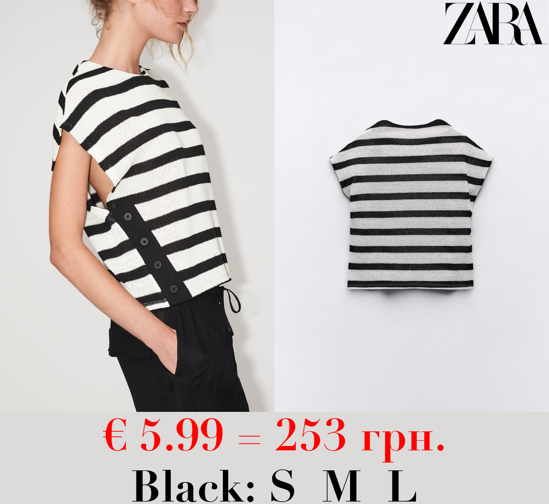 RUSTIC T-SHIRT WITH BUTTONS