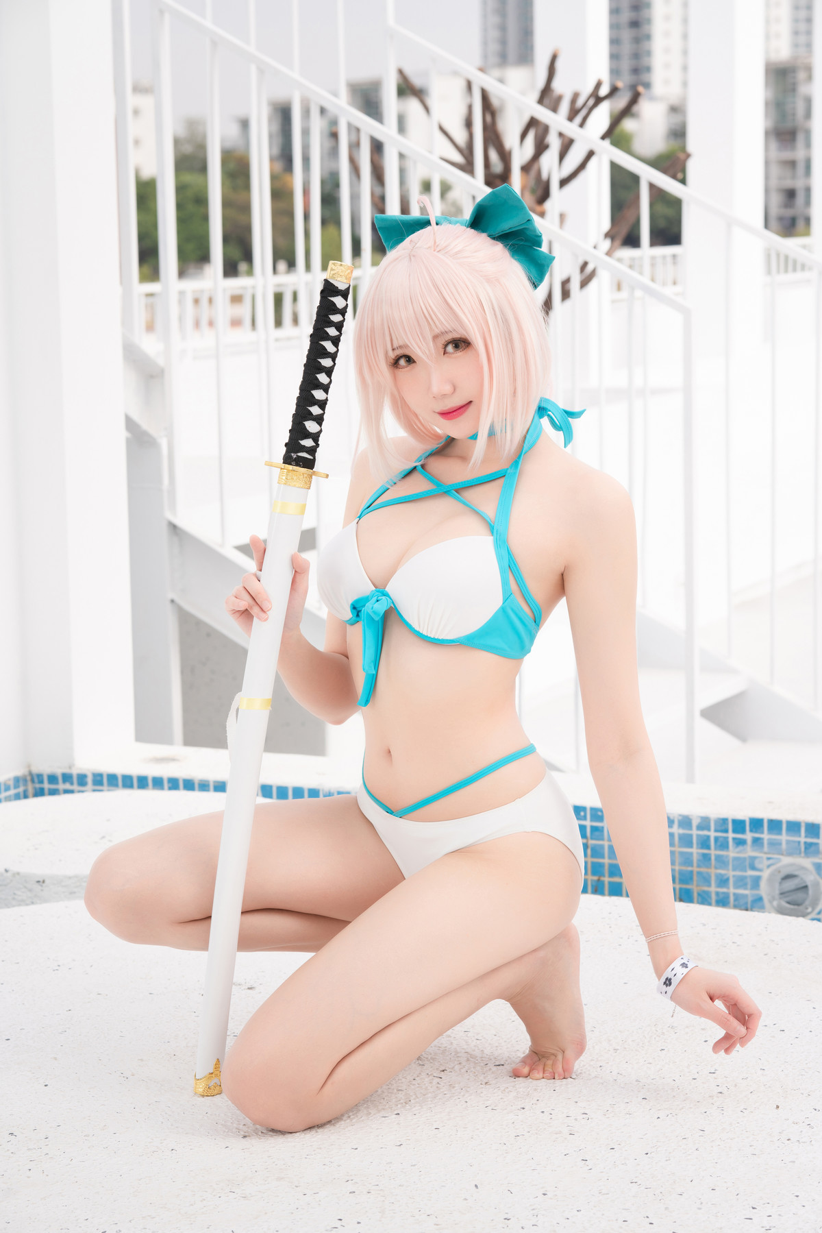Cosplay 瓜希酱 总司水着满破 21