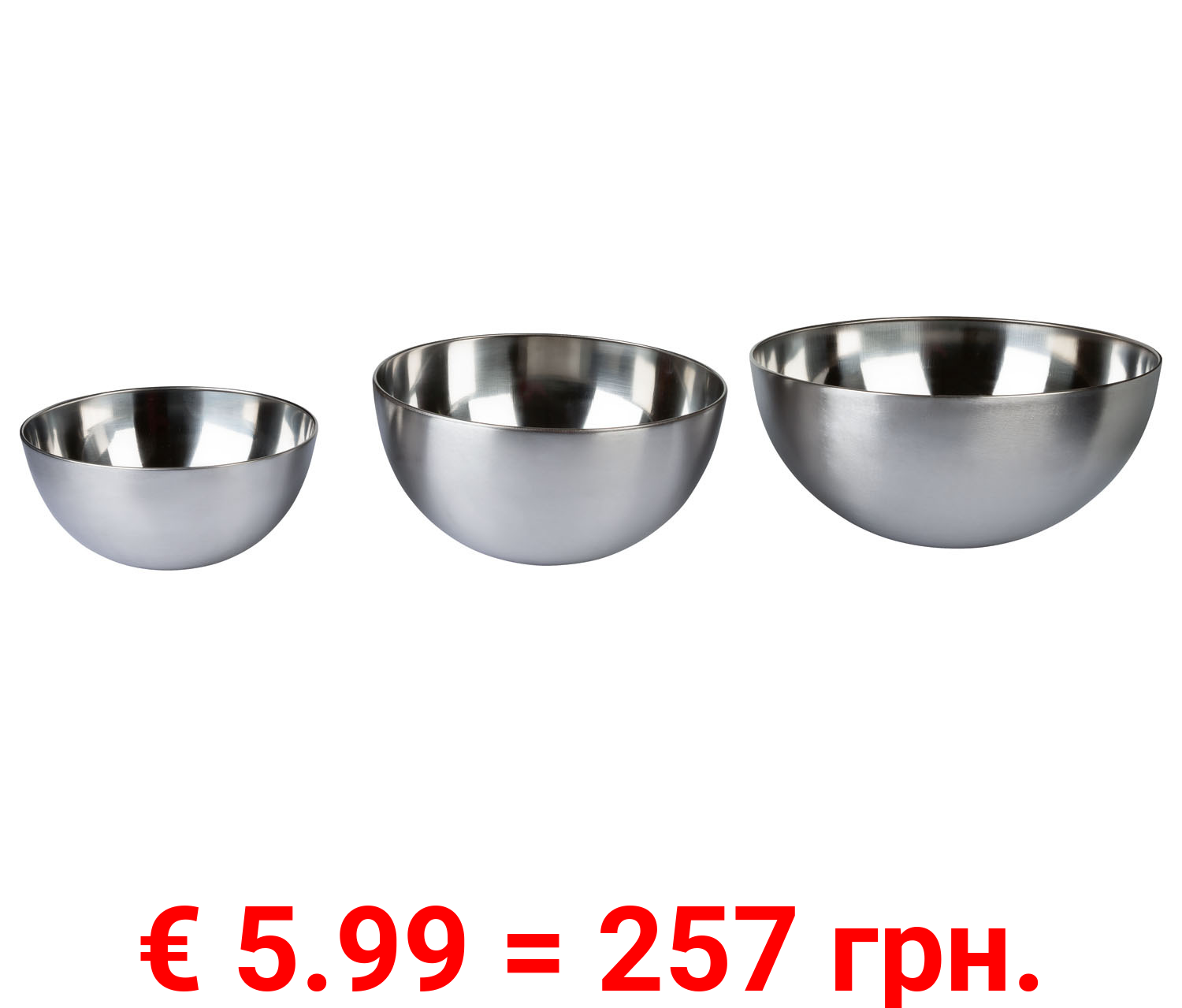 ERNESTO® Schüsselset, 3-teilig, platzsparend ineinander stapelbar