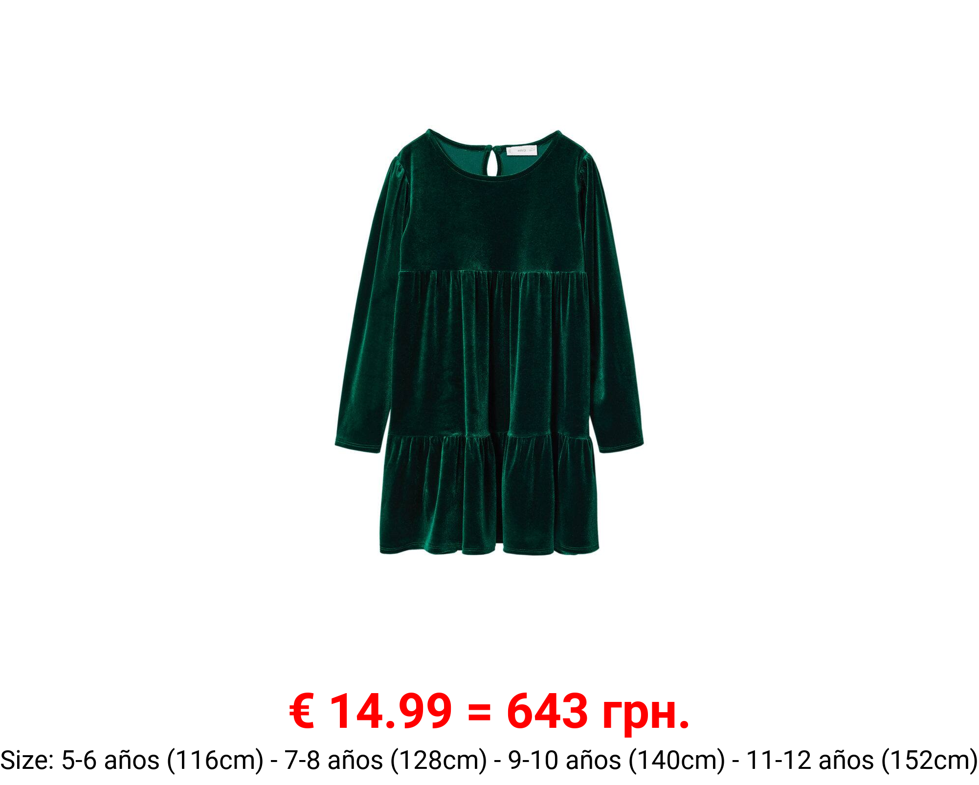 Vestido terciopelo volante