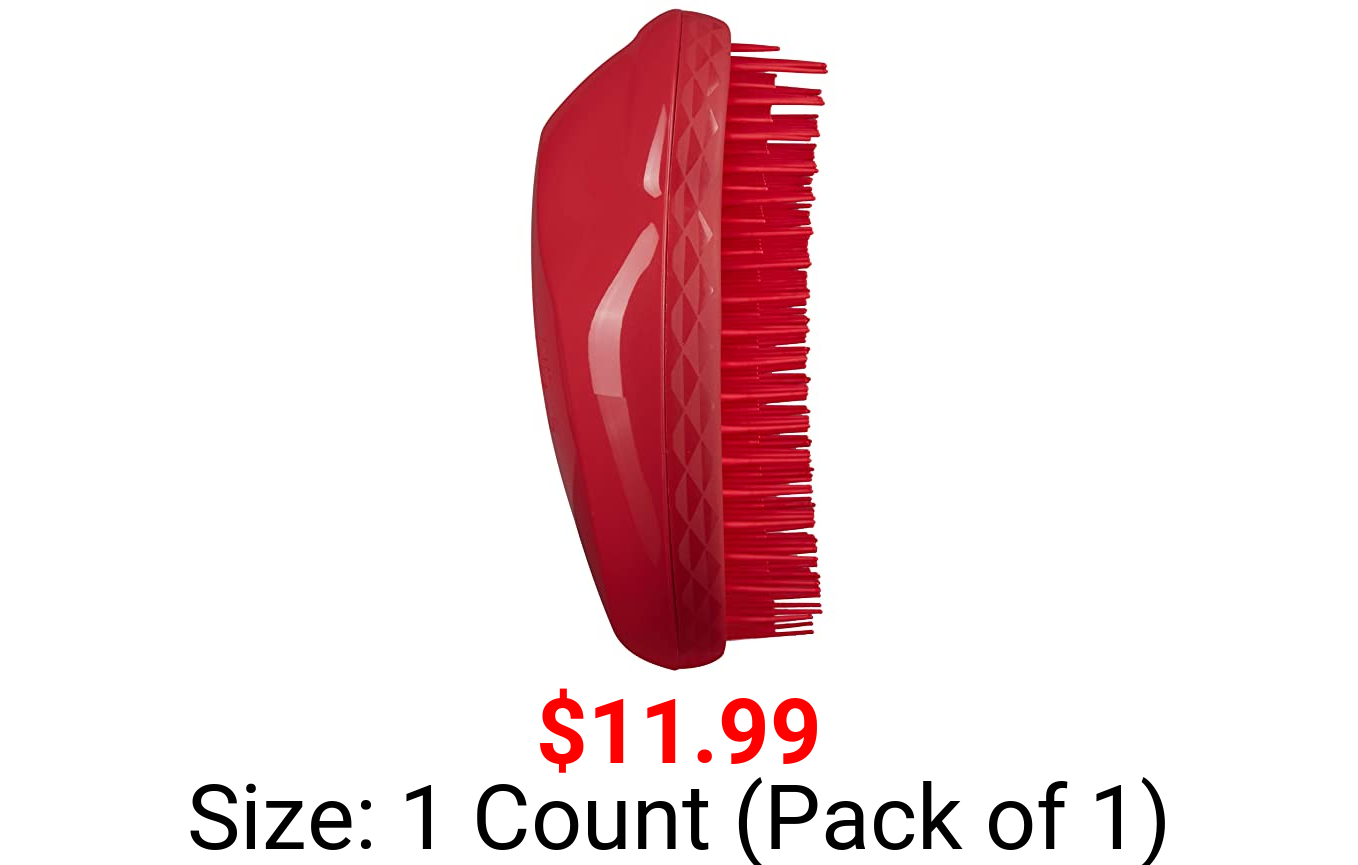 Tangle Teezer | The Thick and Curly Detangling Hairbrush for Wet & Dry Hair | Thick, Curly, Textured Hair | Salsa Red