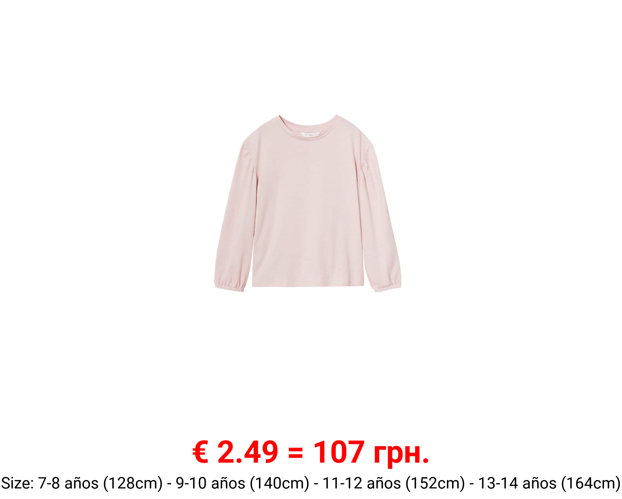 Camiseta algodón manga larga