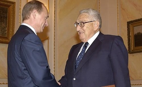 Putin and his mentor Henry Kissinger