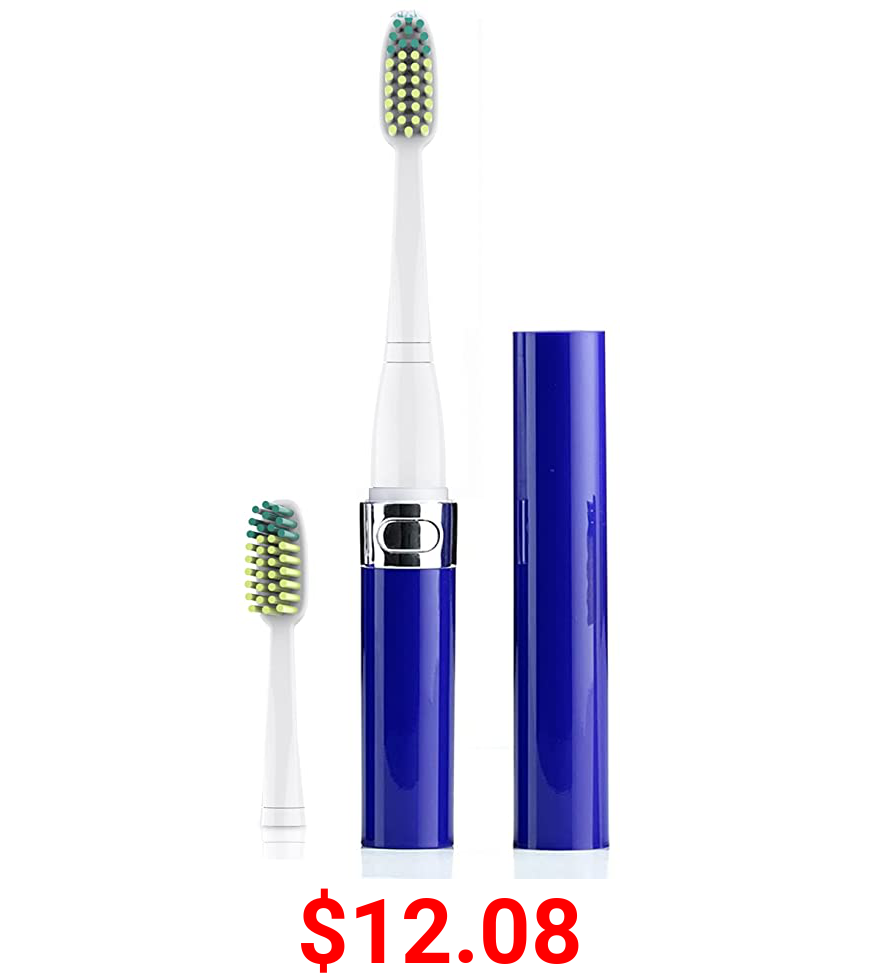 Voom Sonic Go 1 Series Battery-Operated Electric Toothbrush | Dentist Recommended | Portable Oral Care | 2 Minute Timer | Light Weight Design | Soft Dupont Nylon Bristles | Royal Blue