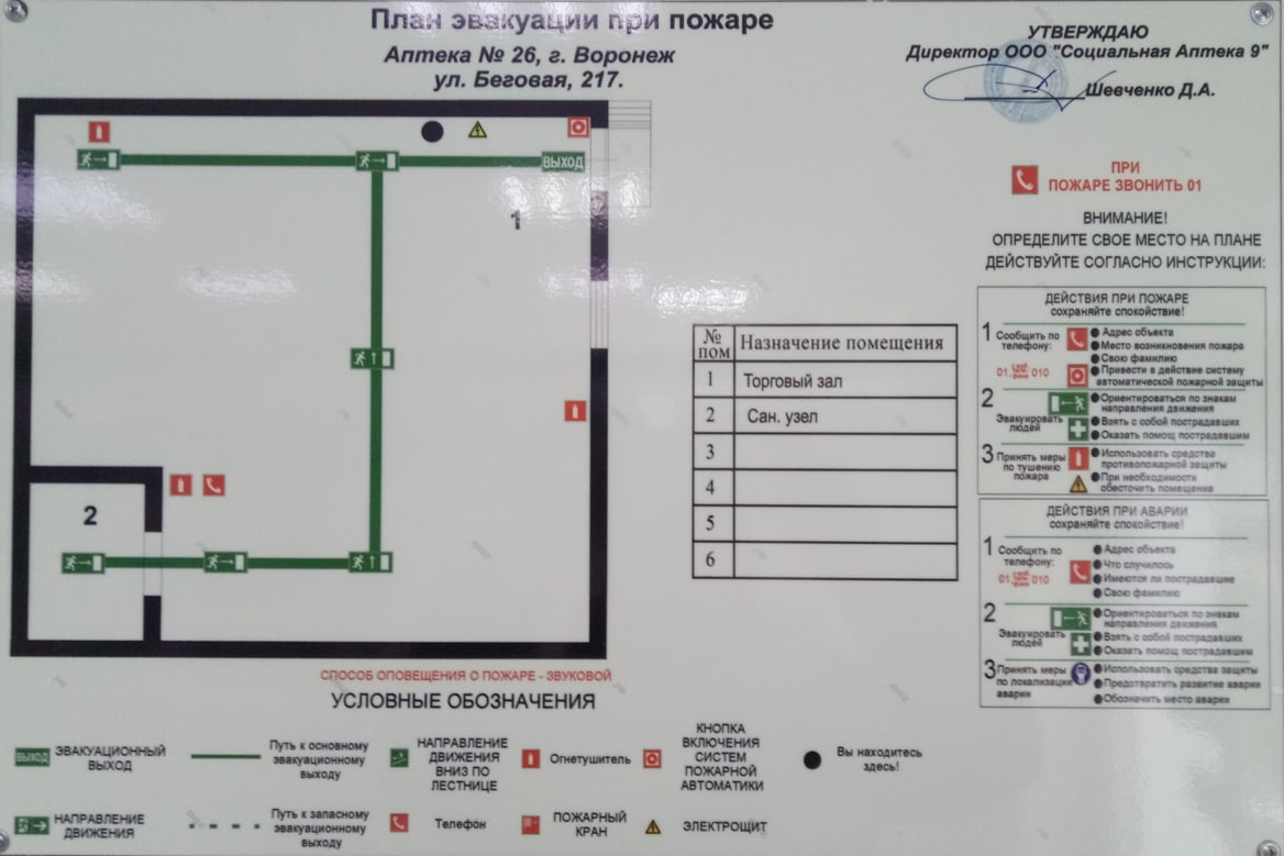 Гост планы эвакуации 2021