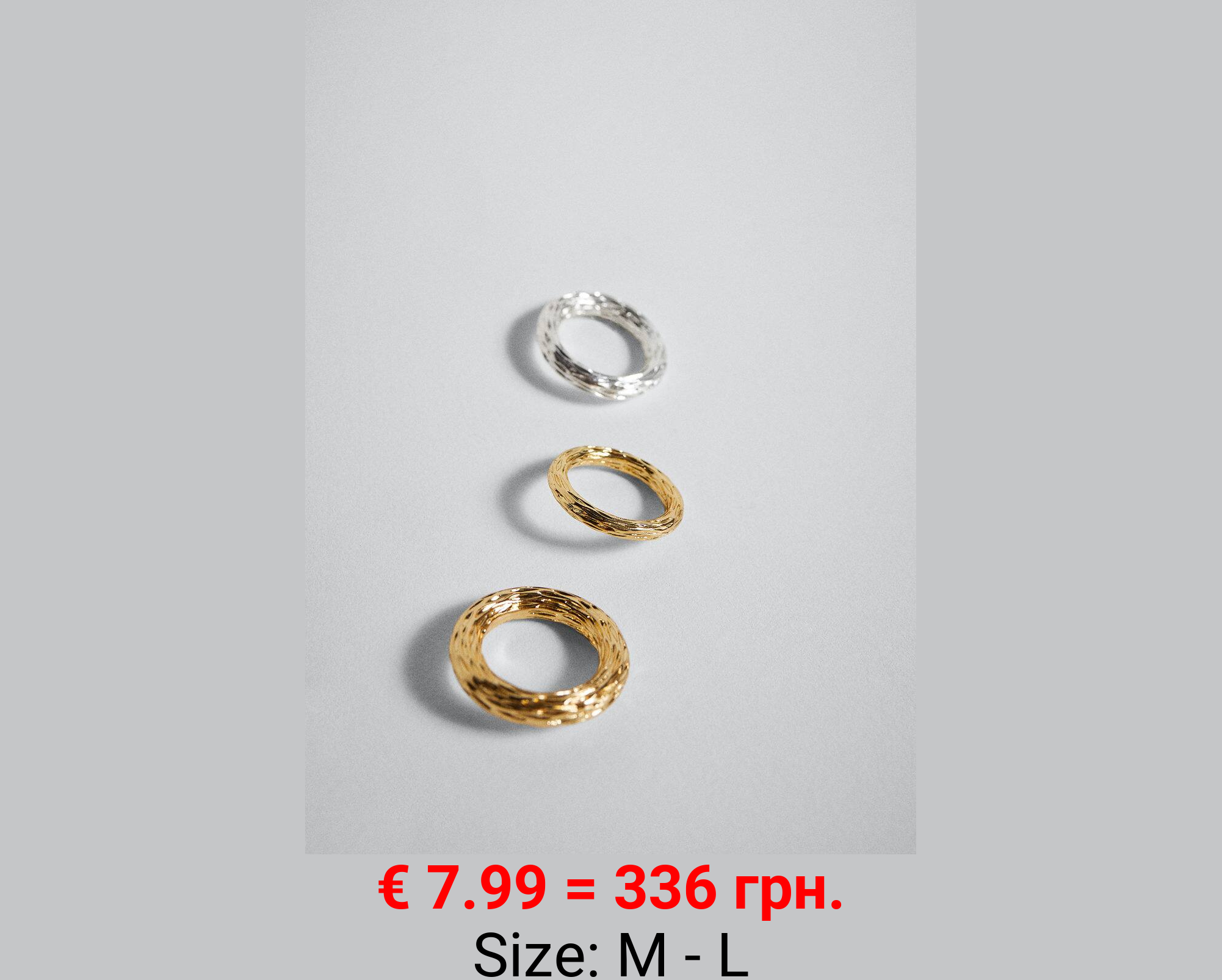 Pack 3 anillos combinados