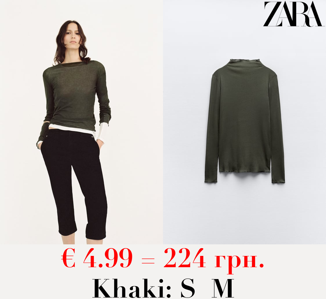 SEMI-SHEER CREPE COTTON TOP