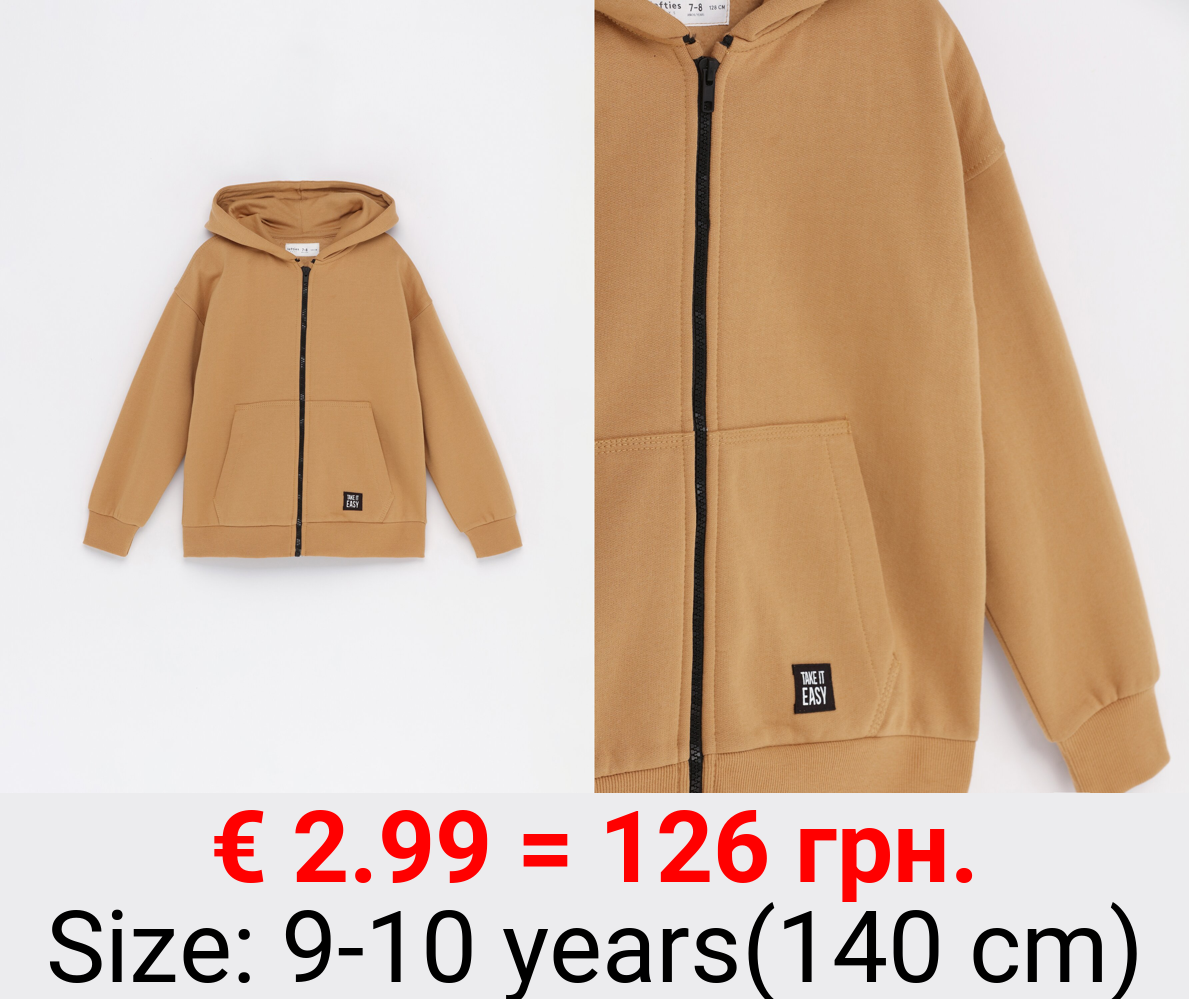 Plush jacket with hood